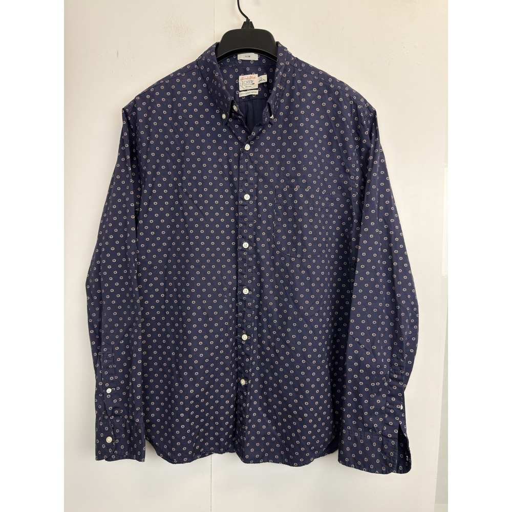 J.Crew‎ Slim Fit Shirt Mens L Secret Wash Long Sleeve Pocket Casual Button Down